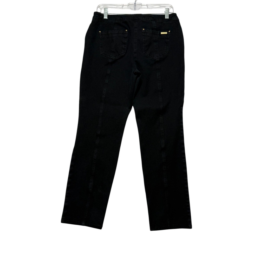 Chicos So Slimming Black Straight Leg Jeans Pants Stretch